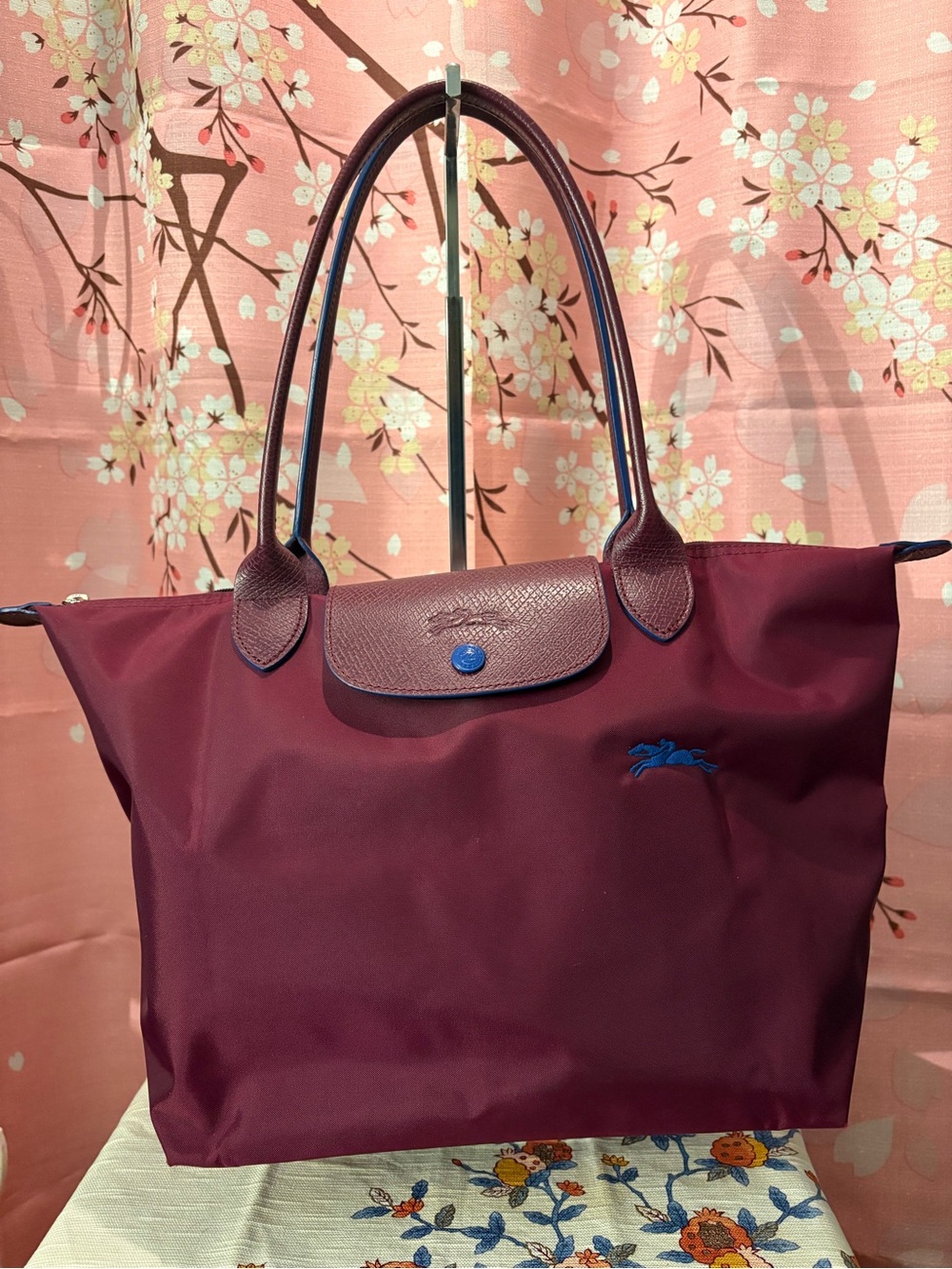 Longchamp Le Pliage Tote Handbag Medium Burgundy